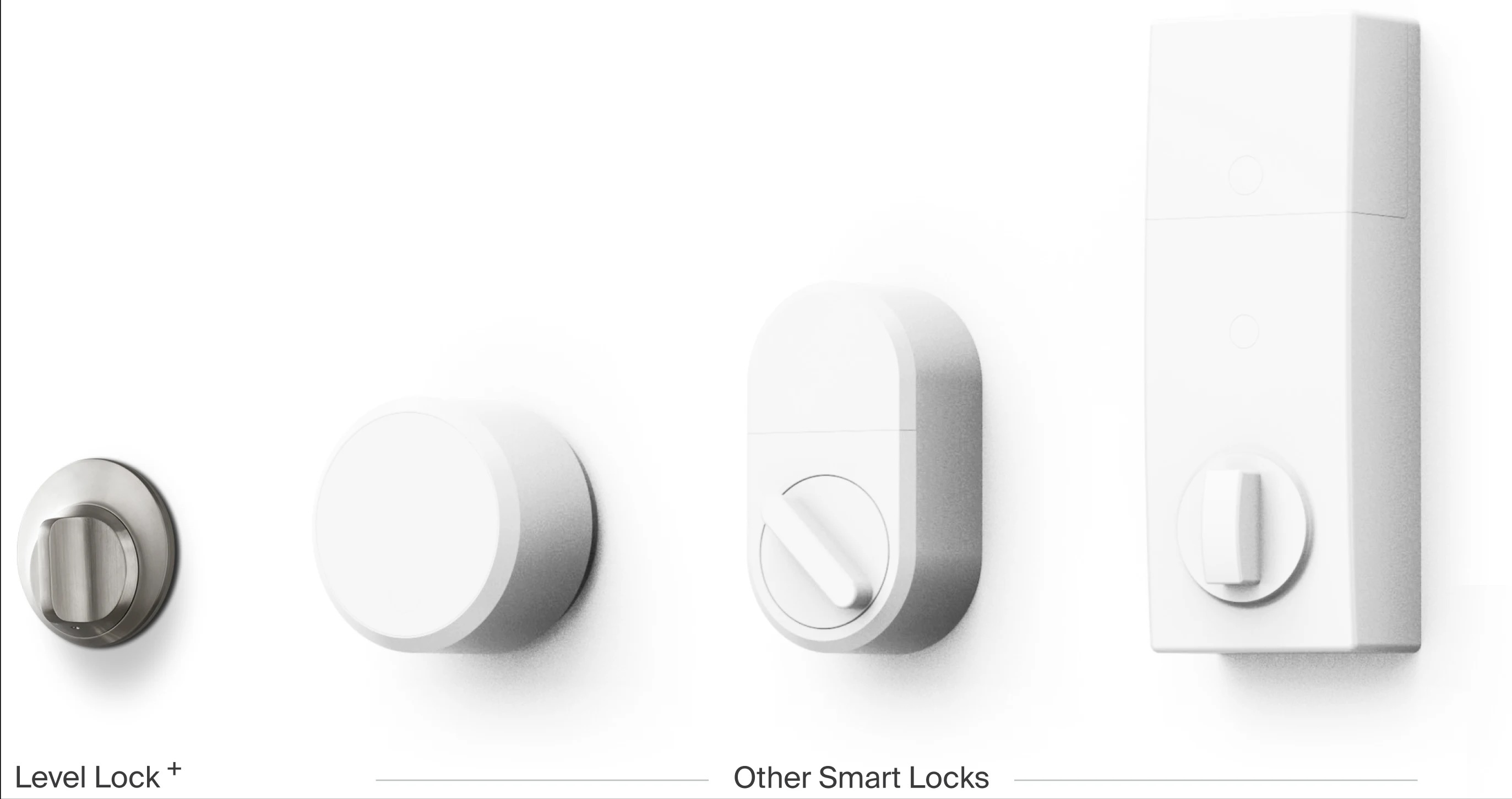 Small Level Lock+ compared to other bulky smart locks