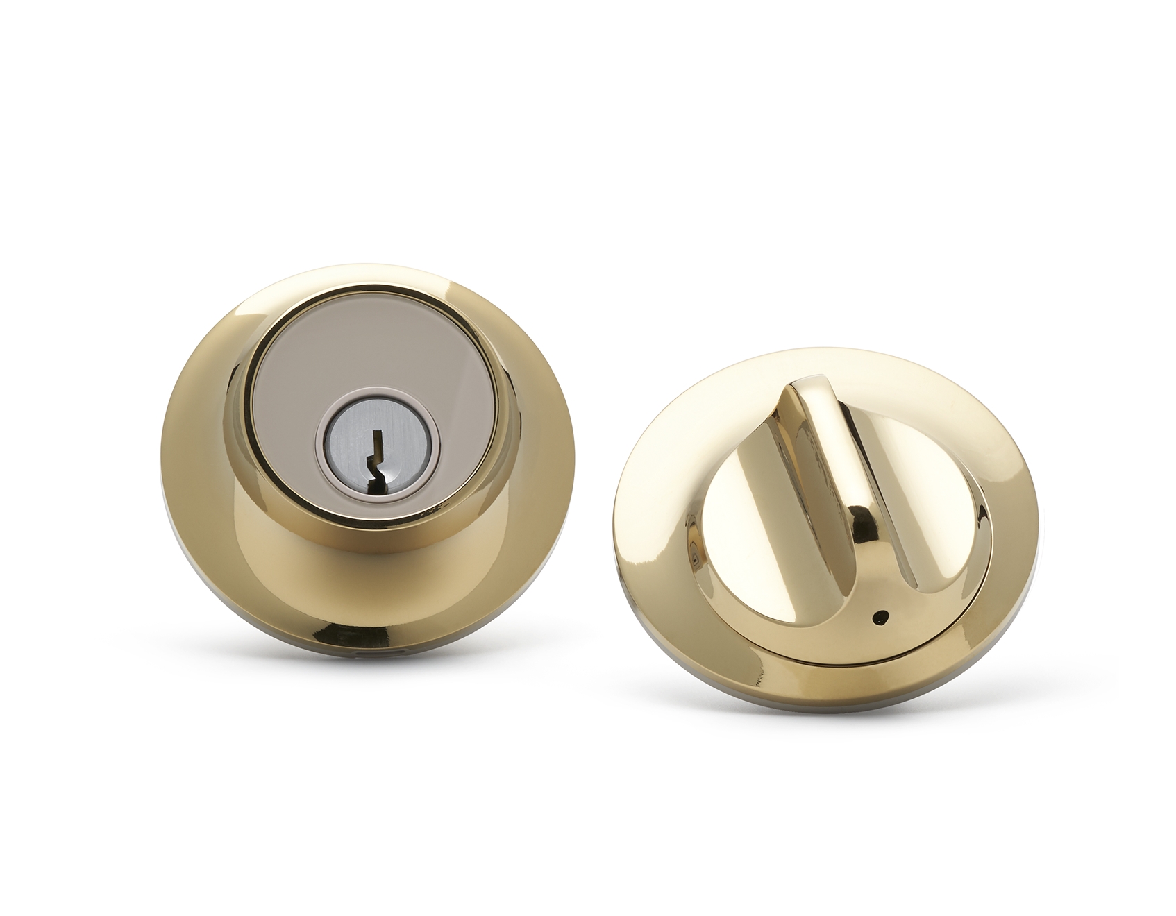 Level Lock Polished Brass Hero